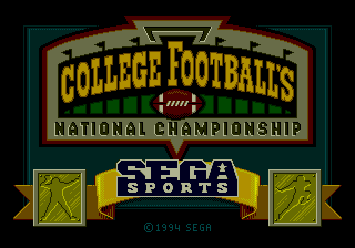 College Football's National Championship (USA) Title Screen